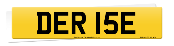 Registration number DER 15E